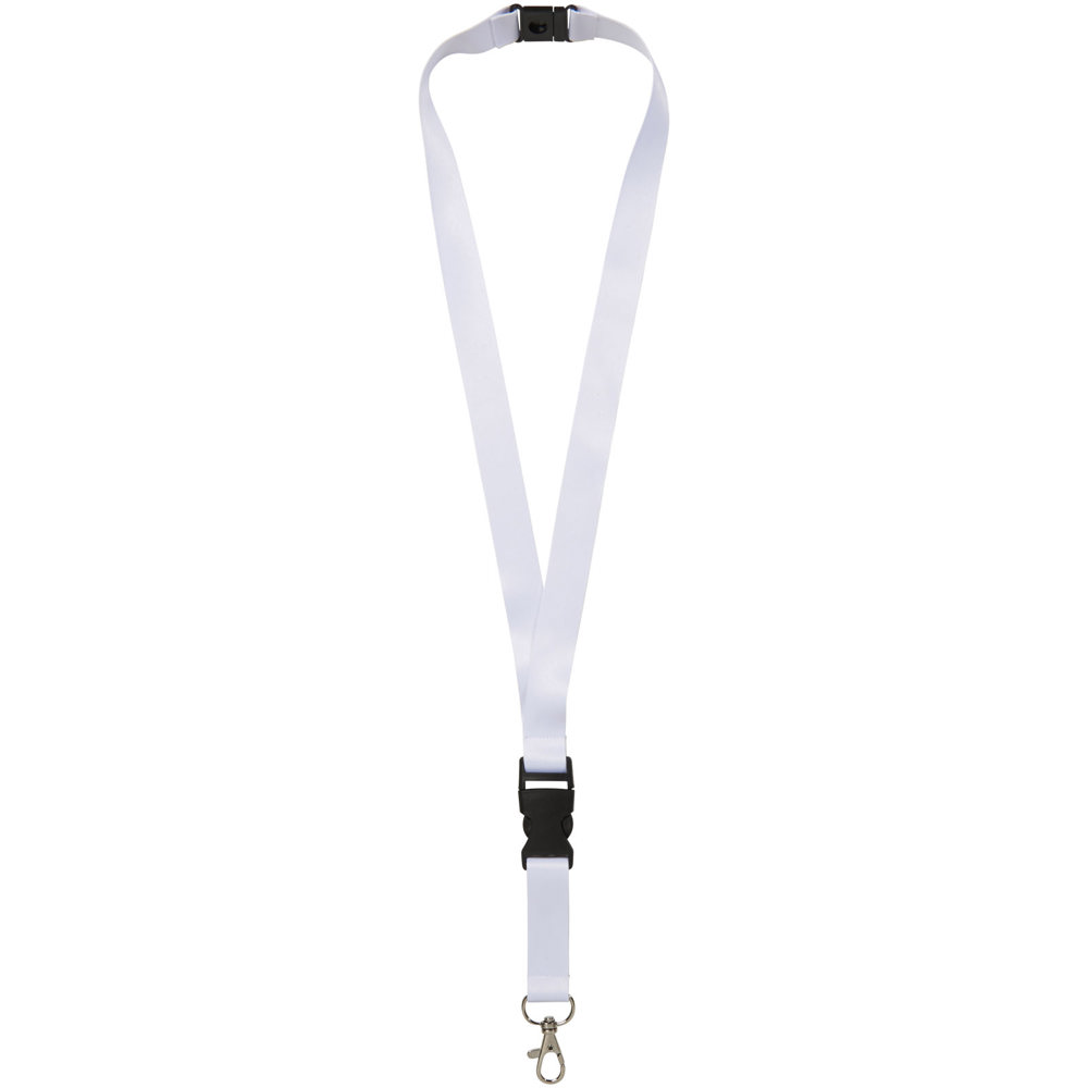 Balta gerecycled PET lanyard met safety breakaway sluiting en gesp